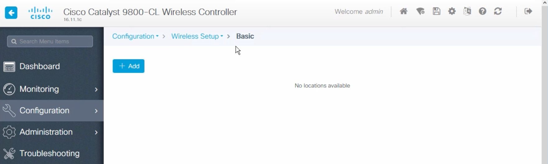 Cisco C9800 WLAN Controller Basic Configuration – AbleNet