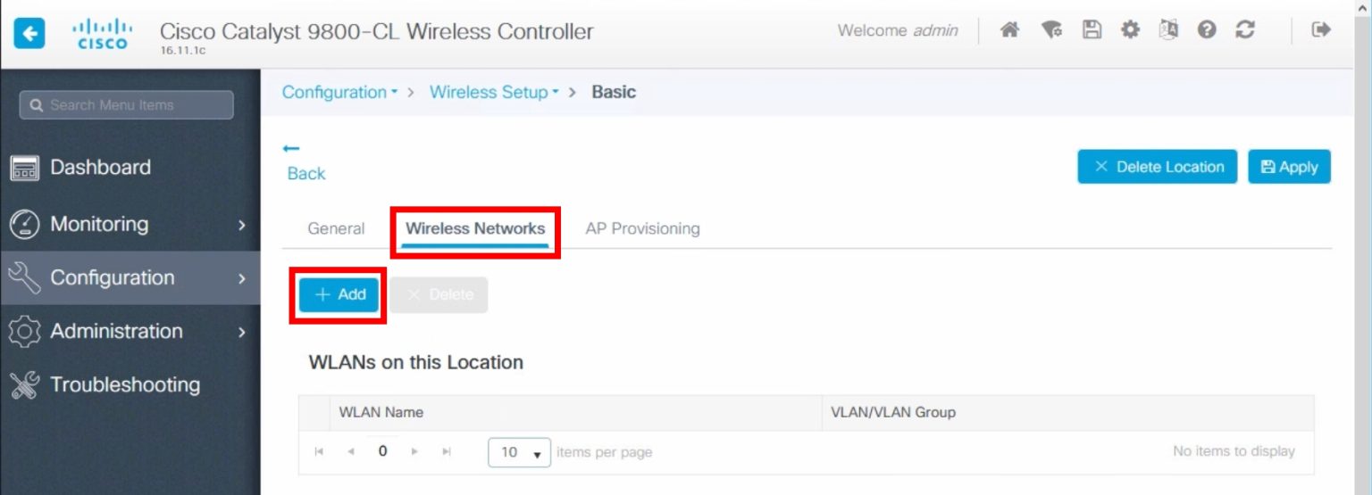 Cisco C9800 WLAN Controller Basic Configuration – AbleNet