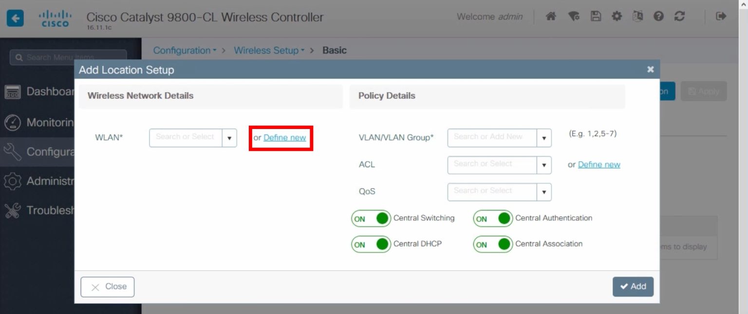 Cisco C9800 WLAN Controller Basic Configuration – AbleNet