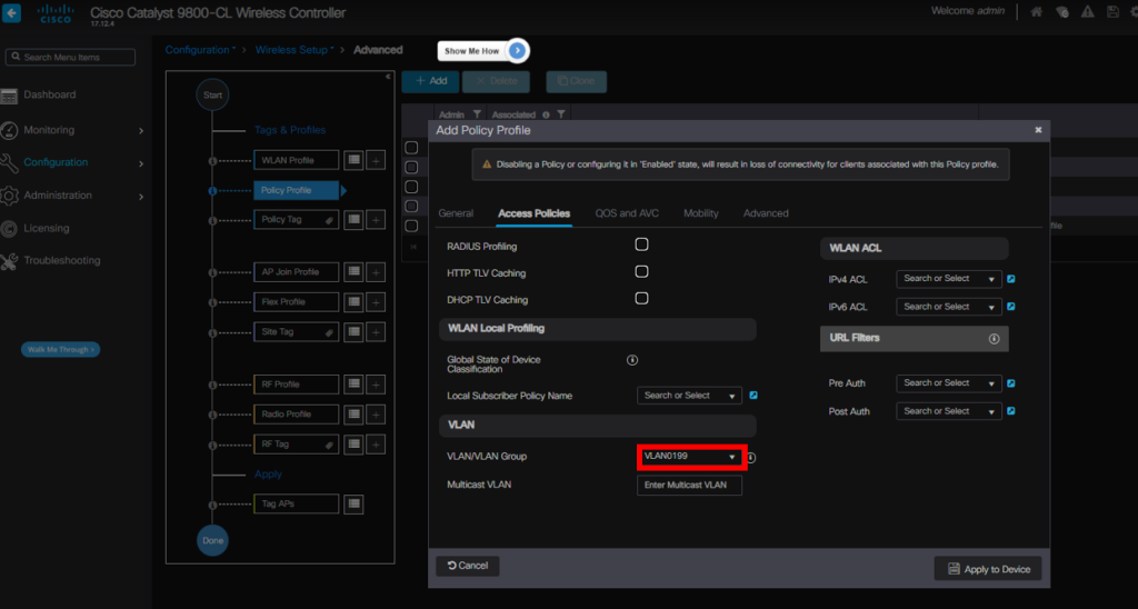 Flexconnect Sim วิธีการ Configure FlexConnect บน Cisco Wireless LAN Controller C9800 ...