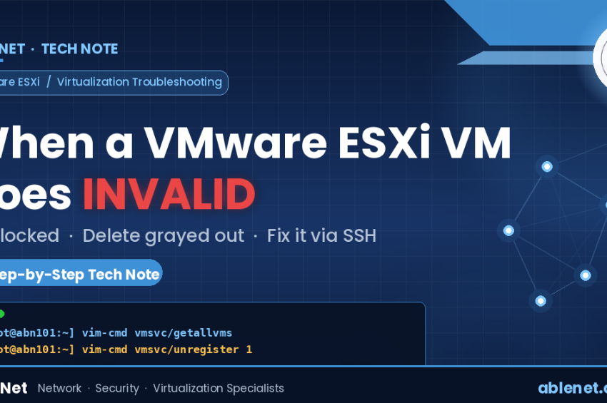 เมื่อ VM กลายเป็น “Invalid” บน VMware ESXi — ลบไม่ออก กดอะไรก็เทา แก้ยังไงดี?